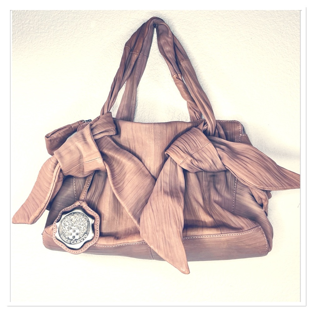 Vince Camuto Soft Pink Rose - Textured Leather Tote Bag Sz XL
